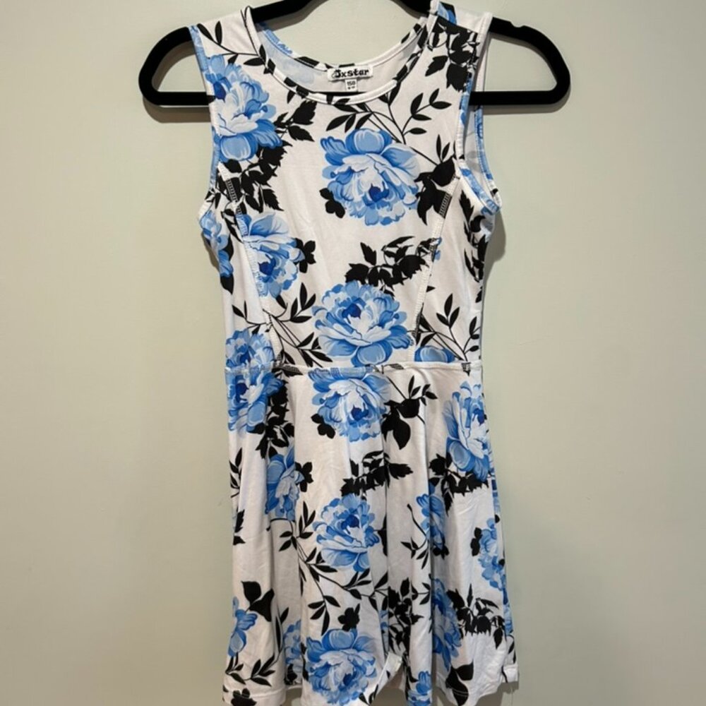 Girls Sleevless Floral Dress